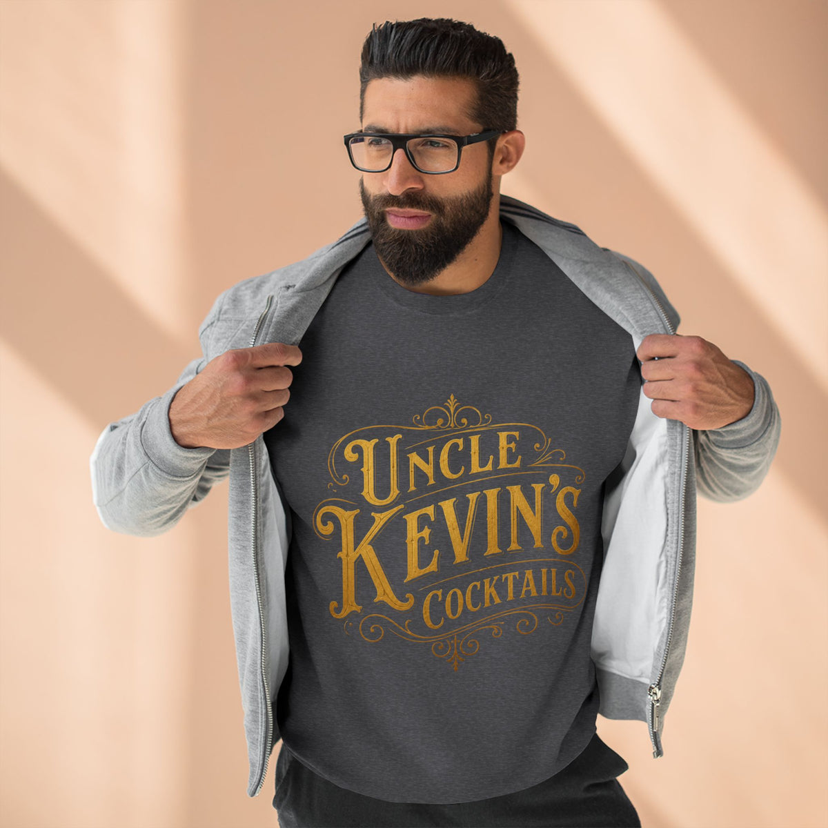 Sweatshirt — "Uncle Kevin's Cocktails" Vintage Bar Logo Crewneck