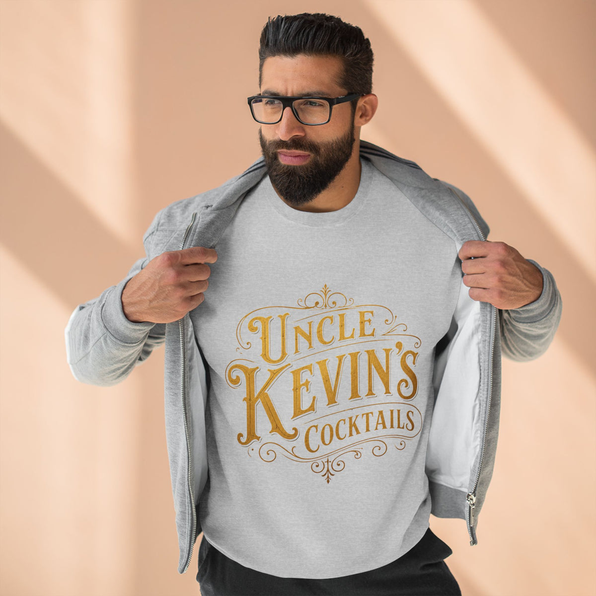 Sweatshirt — "Uncle Kevin's Cocktails" Vintage Bar Logo Crewneck