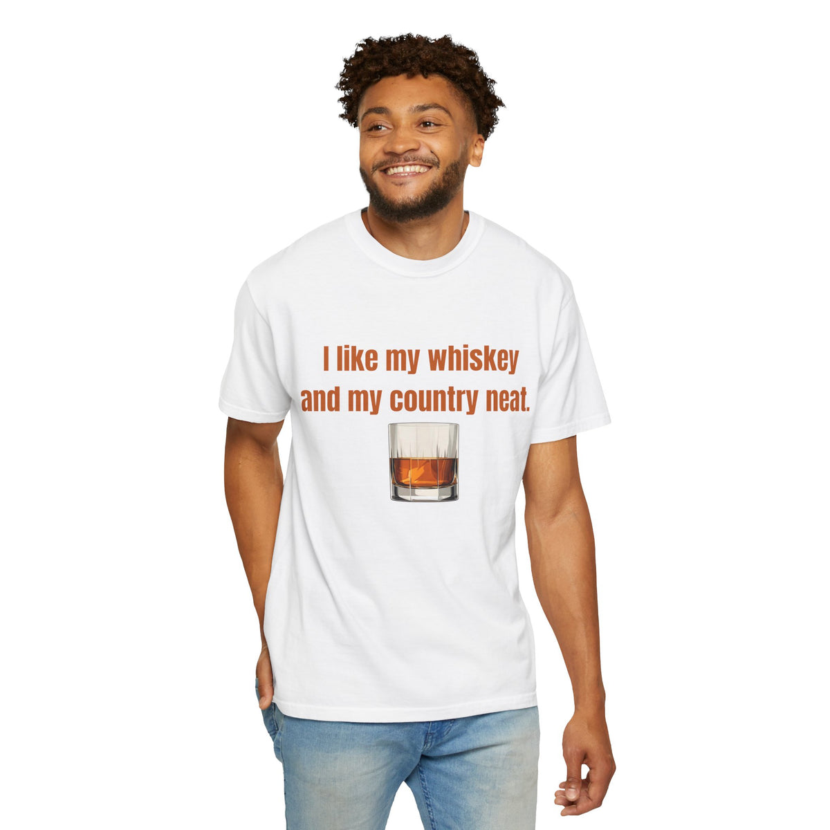 Whiskey & Country Neat T-Shirt — 'I like my whiskey and my country neat' Graphic Tee