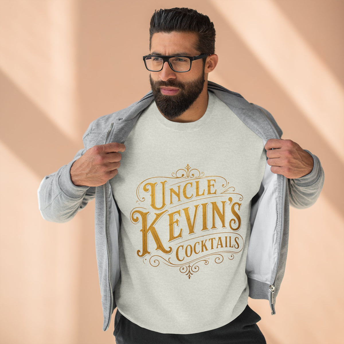Sweatshirt — "Uncle Kevin's Cocktails" Vintage Bar Logo Crewneck
