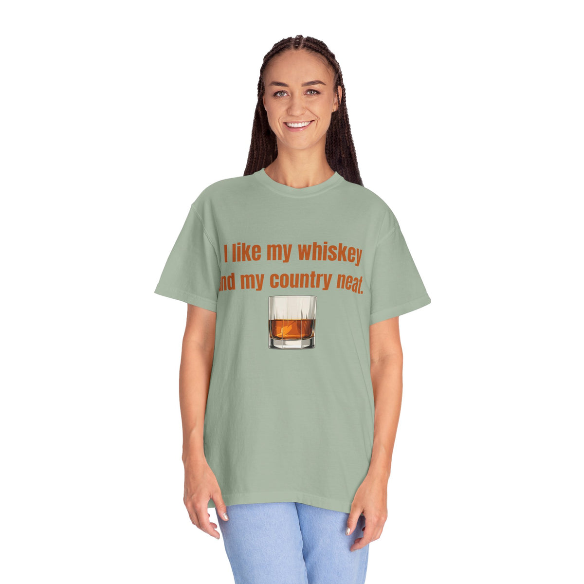 Whiskey & Country Neat T-Shirt — 'I like my whiskey and my country neat' Graphic Tee
