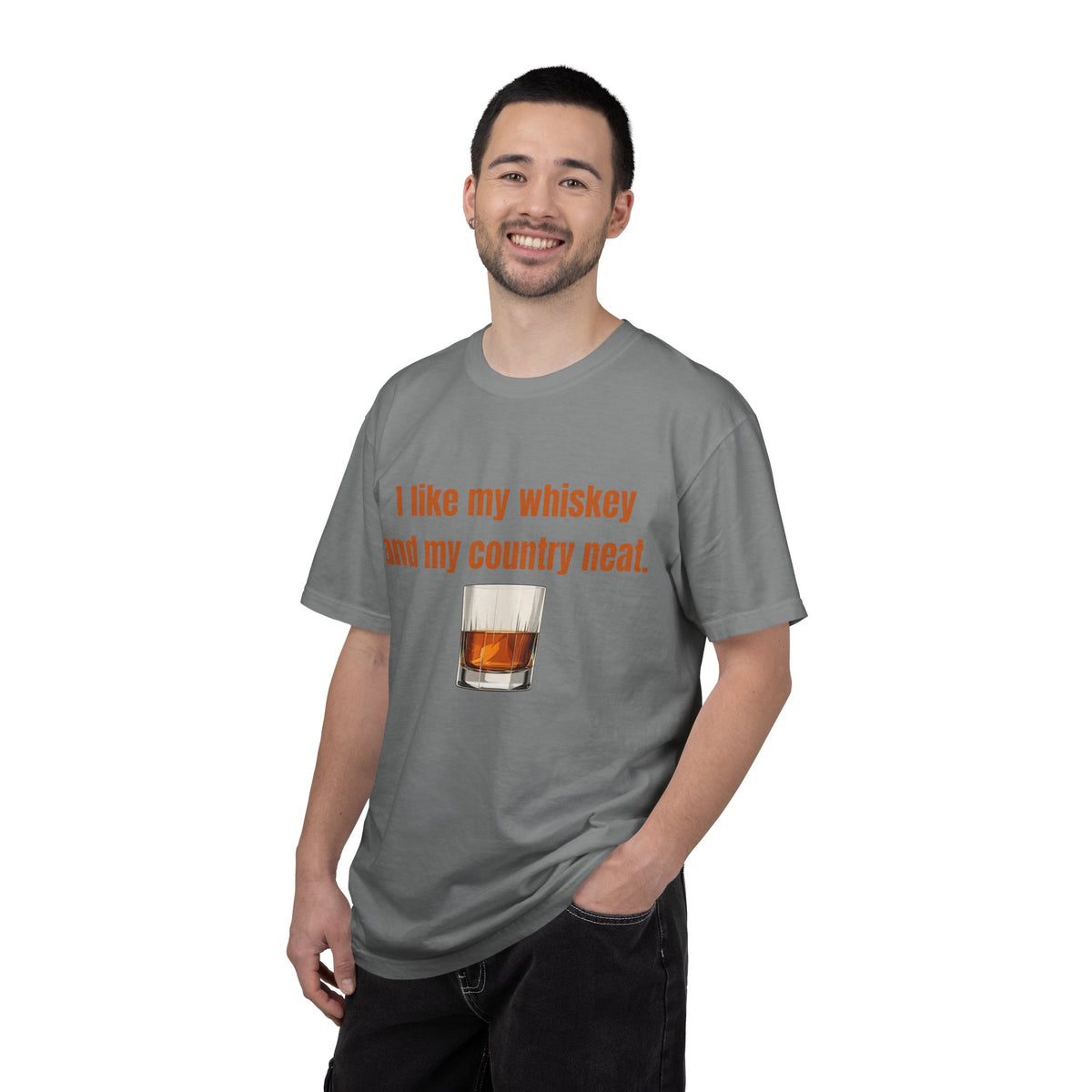Whiskey & Country Neat T-Shirt — 'I like my whiskey and my country neat' Graphic Tee