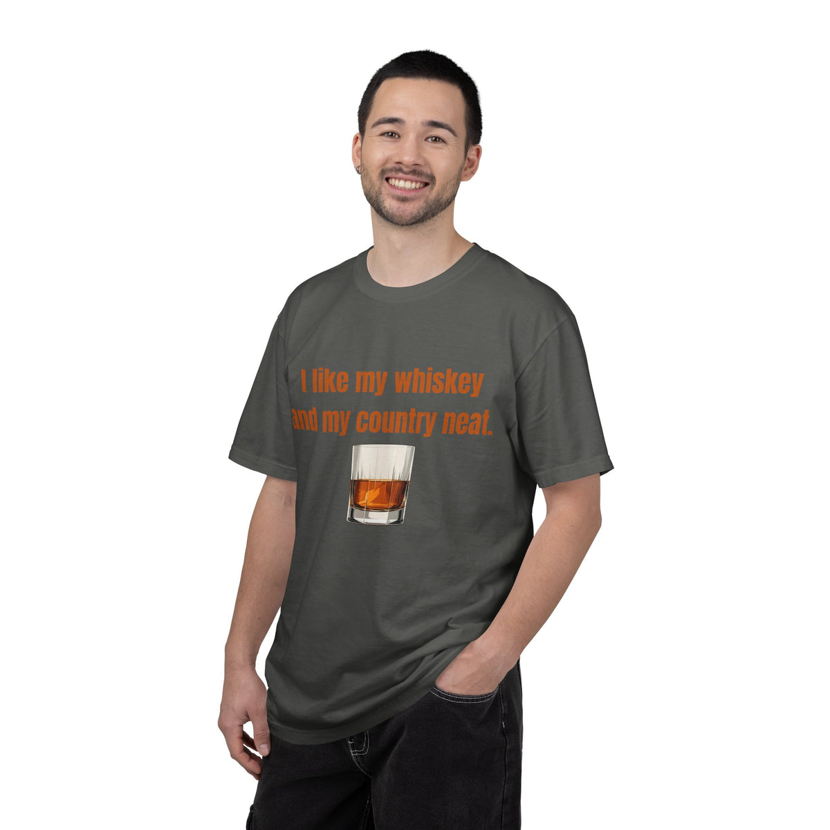 Whiskey & Country Neat T-Shirt — 'I like my whiskey and my country neat' Graphic Tee