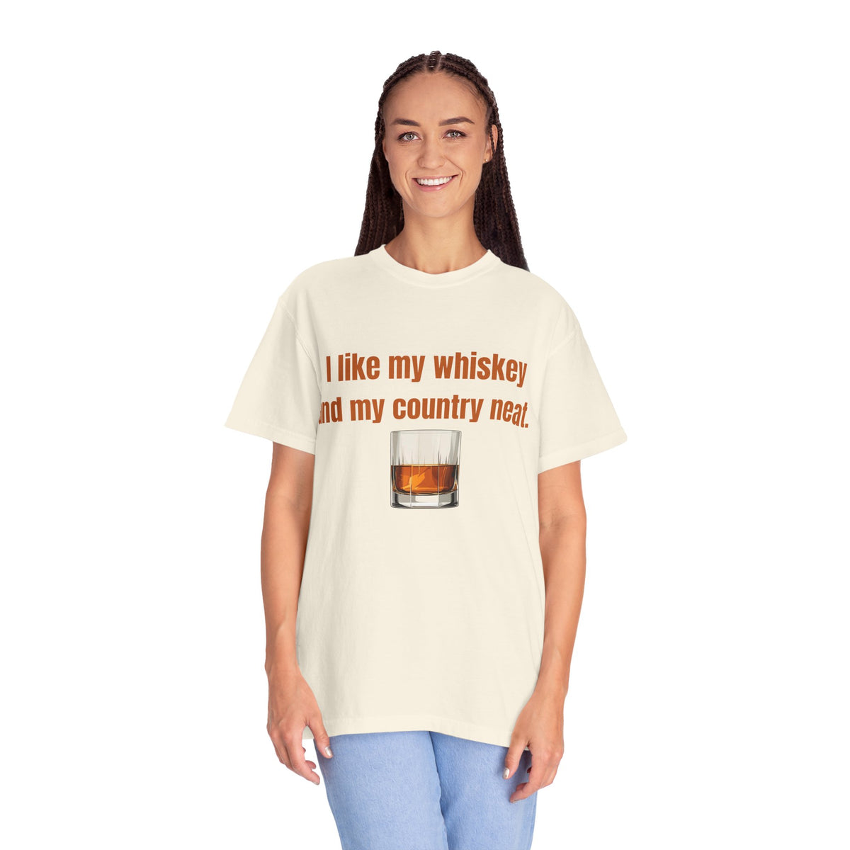 Whiskey & Country Neat T-Shirt — 'I like my whiskey and my country neat' Graphic Tee