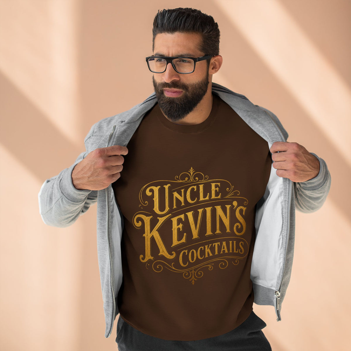 Sweatshirt — "Uncle Kevin's Cocktails" Vintage Bar Logo Crewneck