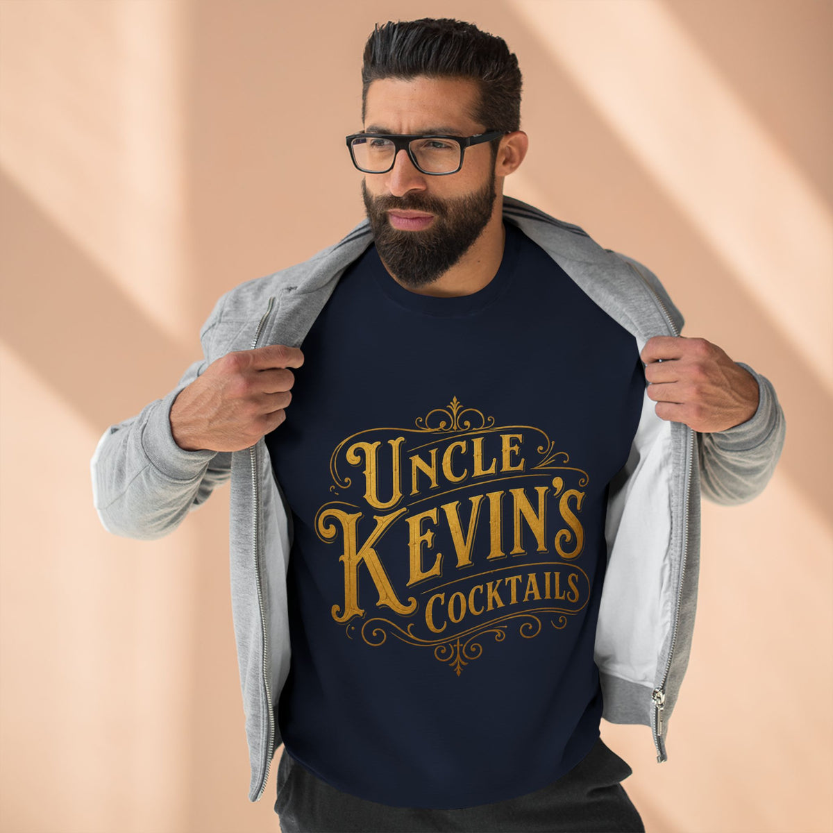 Sweatshirt — "Uncle Kevin's Cocktails" Vintage Bar Logo Crewneck
