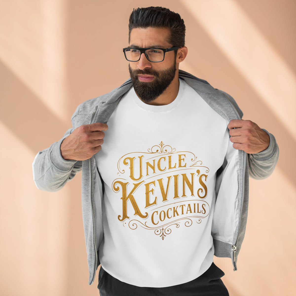 Sweatshirt — "Uncle Kevin's Cocktails" Vintage Bar Logo Crewneck