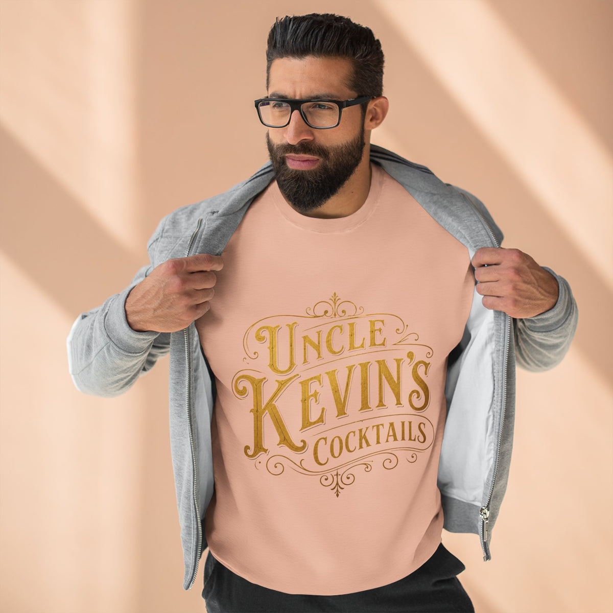Sweatshirt — "Uncle Kevin's Cocktails" Vintage Bar Logo Crewneck
