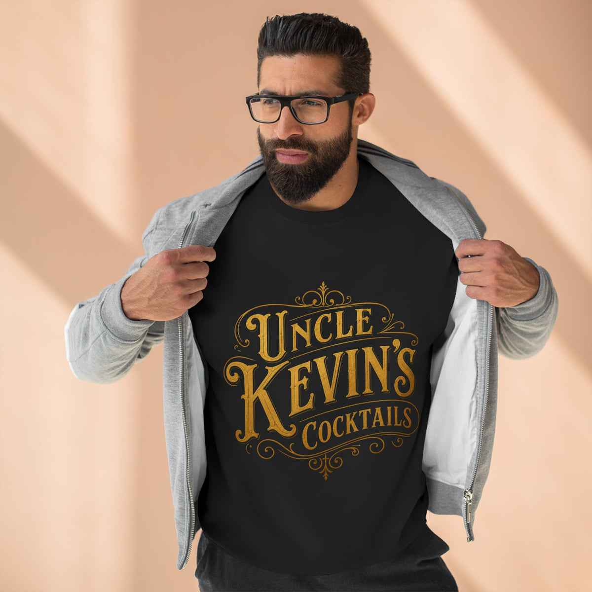 Sweatshirt — "Uncle Kevin's Cocktails" Vintage Bar Logo Crewneck
