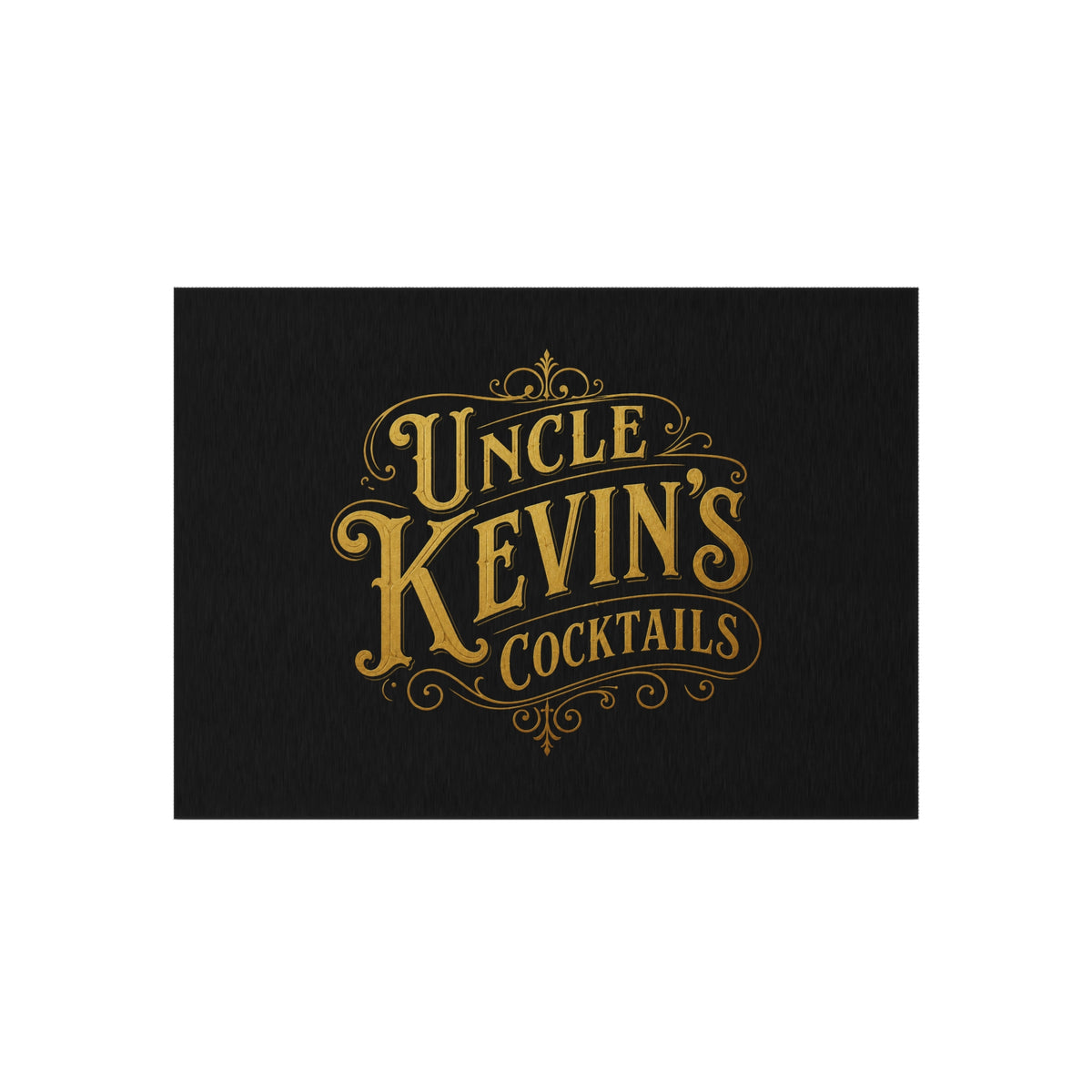 Outdoor Rug — "Uncle Kevin's Cocktails" Bar Doormat