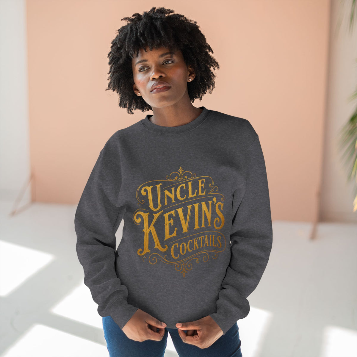 Sweatshirt — "Uncle Kevin's Cocktails" Vintage Bar Logo Crewneck