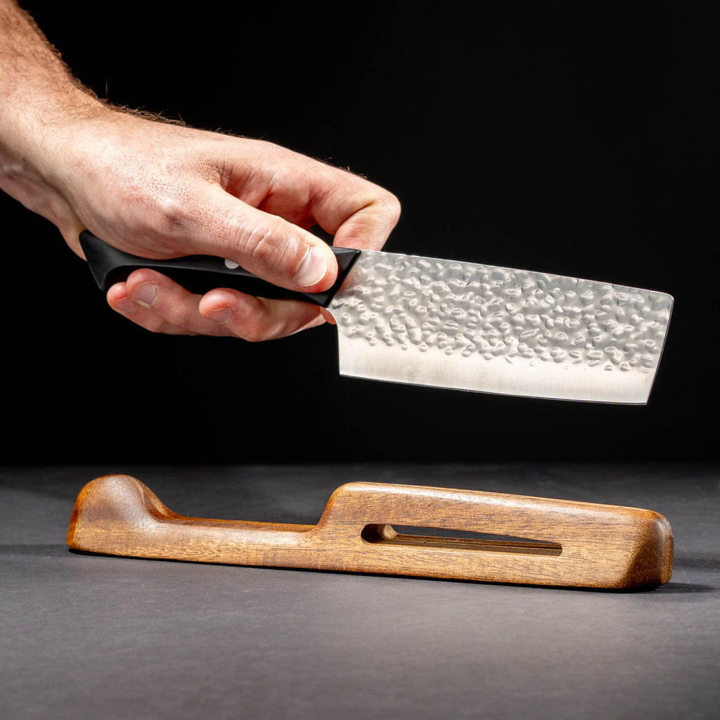 Nakiri Knife & Acacia Stand
